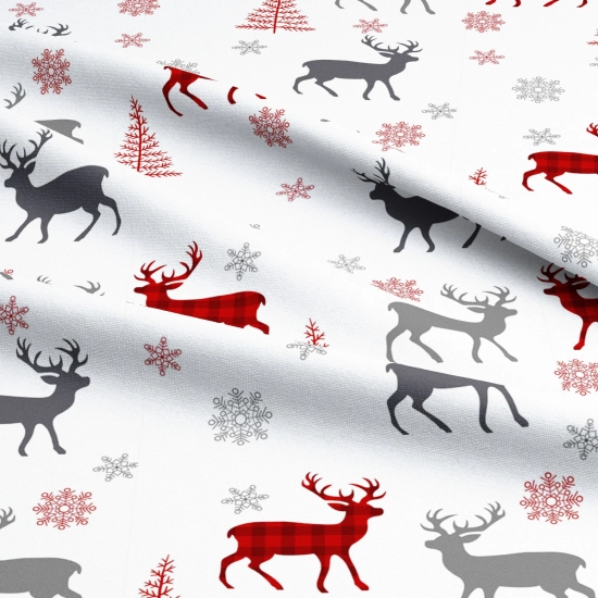 ŚWIATECZNA POŚCIEL POLSKA 100% BAWEŁNA PREMIUM LEŚNY DUET 200x200