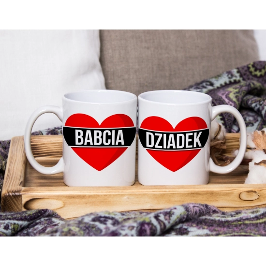 PREZENT ZESTAW NA DZIEŃ BABCI I DZIADKA KUBKI + MIÓD BABCIA DZIADEK KOMPLET