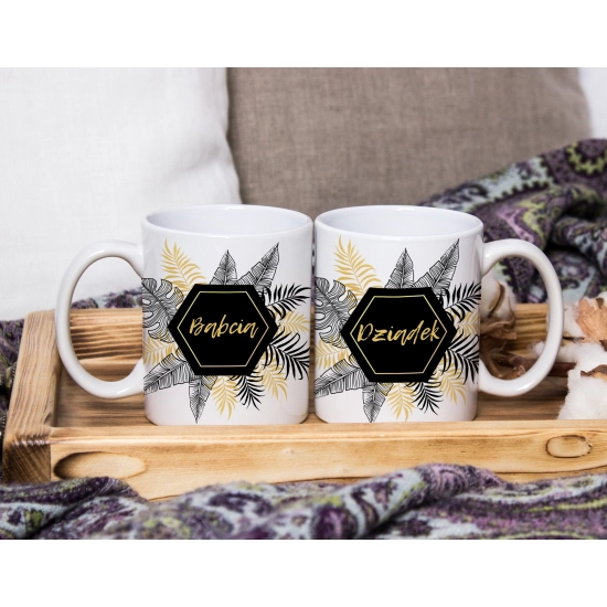 PREZENT ZESTAW NA DZIEŃ BABCI I DZIADKA KUBKI + MIÓD BABCIA DZIADEK KOMPLET