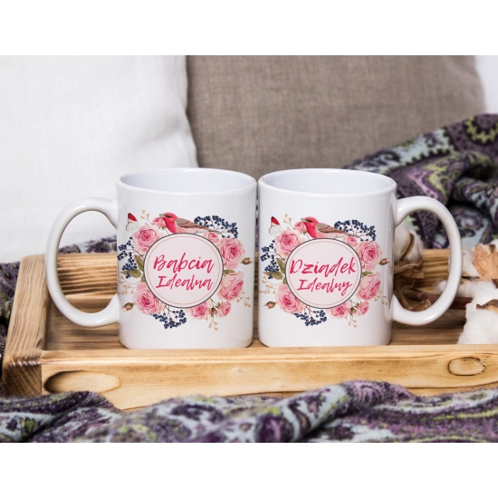 IDEALNY PREZENT - ZESTAW RĘCZNIKI + KUBKI BABCIA i DZIADEK