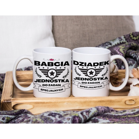PREZENT ZESTAW NA DZIEŃ BABCI I DZIADKA KUBKI + MIÓD BABCIA DZIADEK KOMPLET