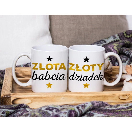 PREZENT ZESTAW NA DZIEŃ BABCI I DZIADKA KUBKI + MIÓD BABCIA DZIADEK KOMPLET