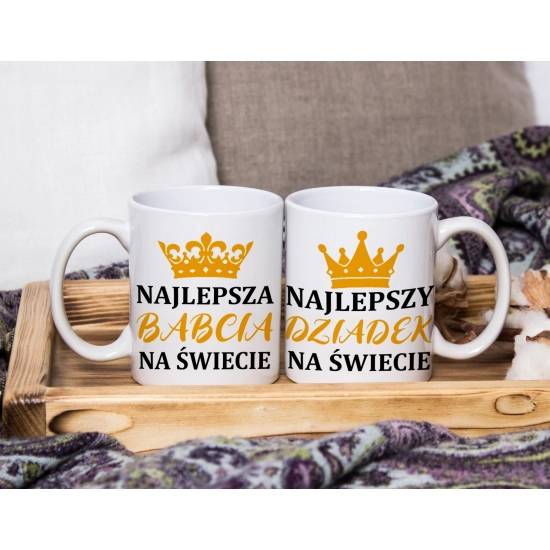 PREZENT DZIEŃ BABCI I DZIADKA RĘCZNIKI KUBKI HAFT