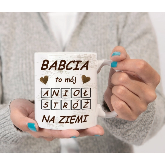 SUPER PREZENT DLA BABCI RĘCZNIK + KUBEK SKRZYNKA