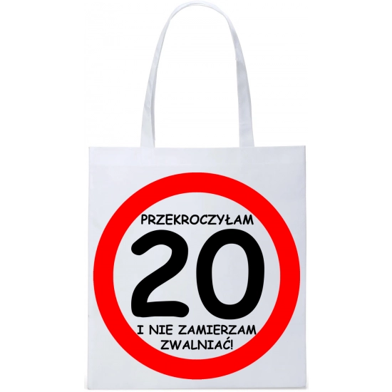 EKO TORBA ZAKUPY PREZENT URODZINY 20 DWUDZIESTKĘ
