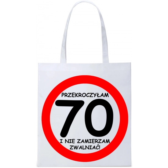 EKO TORBA ZAKUPY PREZENT URODZINY 70 SIEDEMDZIESIĄTKĘ