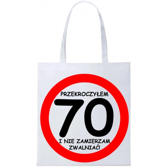 EKO TORBA ZAKUPY PREZENT URODZINY 70 SIEDEMDZIESIĄTKĘ