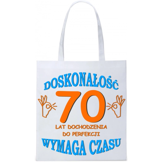 EKO TORBA ZAKUPY PREZENT URODZINY 70 SIEDEMDZIESIĄTKĘ