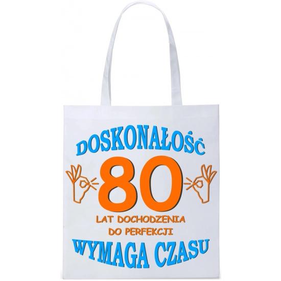EKO TORBA ZAKUPY PREZENT URODZINY 80 OSIEMDZIESIĄTKĘ