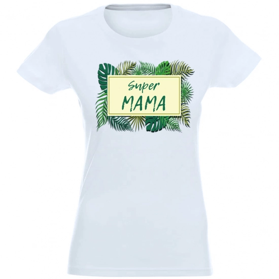 T-SHIRT KOSZULKA DAMSKA NADRUK SUPER MAMA