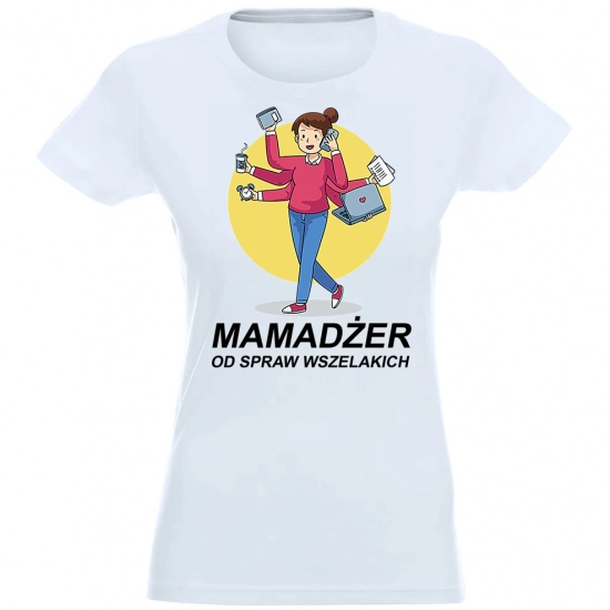 T-SHIRT KOSZULKA DAMSKA NADRUK MAMADŻER