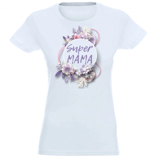 T-SHIRT KOSZULKA DAMSKA NADRUK SUPER MAMA