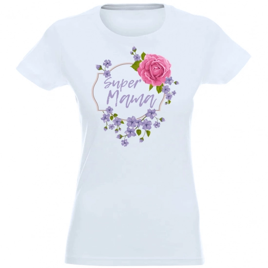T-SHIRT KOSZULKA DAMSKA NADRUK KWIATY MAMA