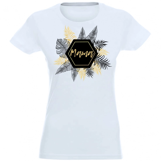 T-SHIRT KOSZULKA DAMSKA NADRUK PAPROĆ MAMA