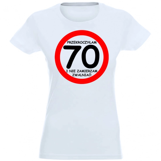 T-SHIRT KOSZULKA DAMSKA PREZENT URODZINY 70 -