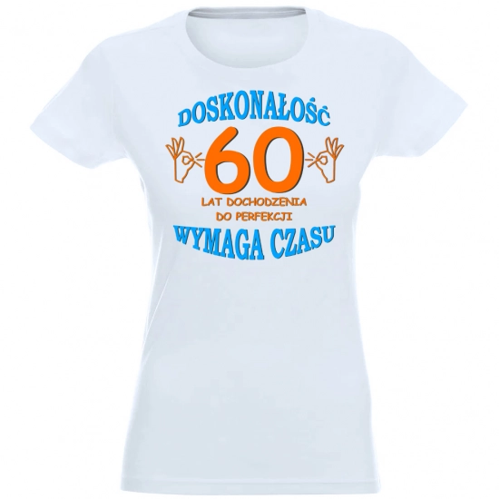 T-SHIRT KOSZULKA DAMSKA PREZENT URODZINY 60 -