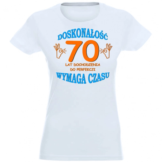 T-SHIRT KOSZULKA DAMSKA PREZENT URODZINY 70 -