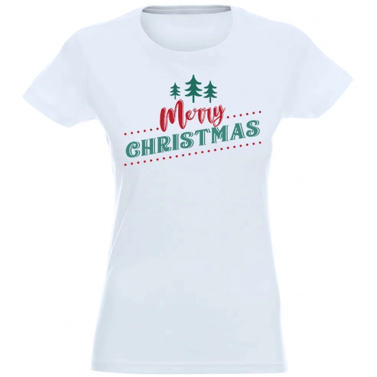 T-SHIRT KOSZULKA DAMSKA ŚWIĄTECZNA NADRUK -