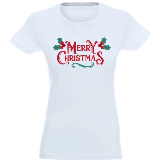 T-SHIRT KOSZULKA DAMSKA ŚWIĄTECZNA NADRUK -