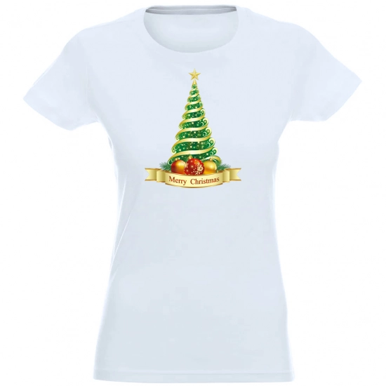 T-SHIRT KOSZULKA DAMSKA ŚWIĄTECZNA NADRUK -
