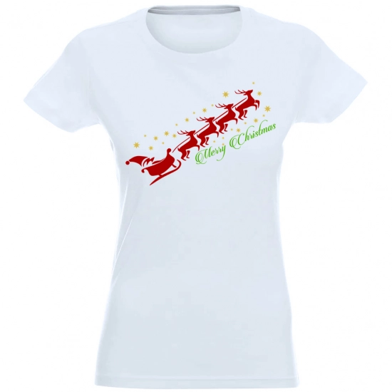 T-SHIRT KOSZULKA DAMSKA ŚWIĄTECZNA NADRUK -