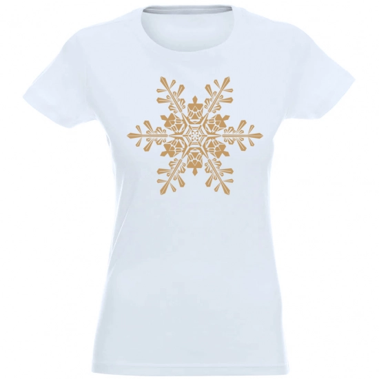 T-SHIRT KOSZULKA DAMSKA ŚWIĄTECZNA ŚNIEŻYNKA -