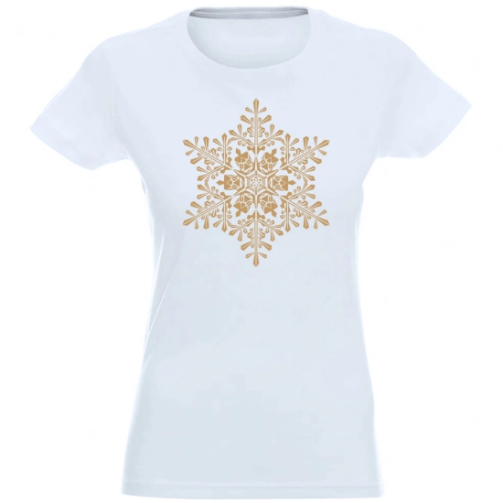 T-SHIRT KOSZULKA DAMSKA ŚWIĄTECZNA ŚNIEŻYNKA -
