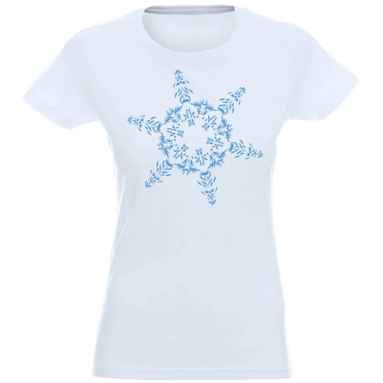 T-SHIRT KOSZULKA DAMSKA ŚWIĄTECZNA ŚNIEŻYNKA -