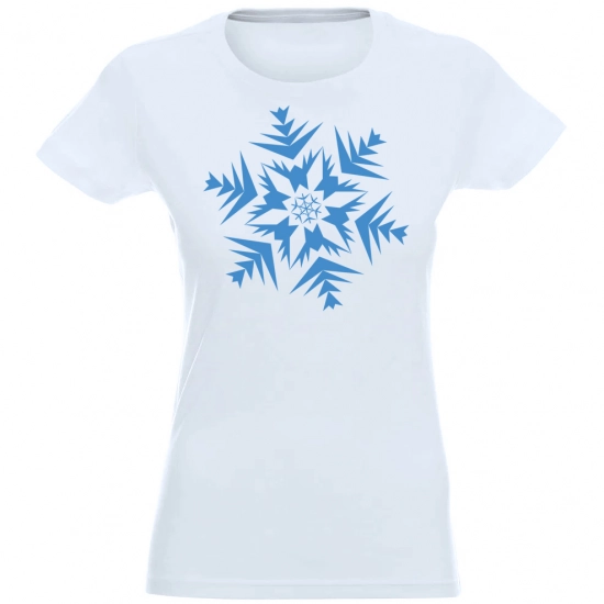 T-SHIRT KOSZULKA DAMSKA ŚWIĄTECZNA ŚNIEŻYNKA -