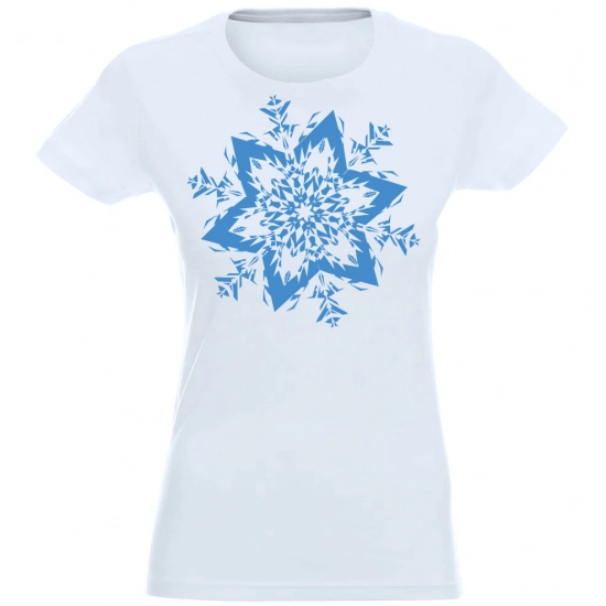 T-SHIRT KOSZULKA DAMSKA ŚWIĄTECZNA ŚNIEŻYNKA -