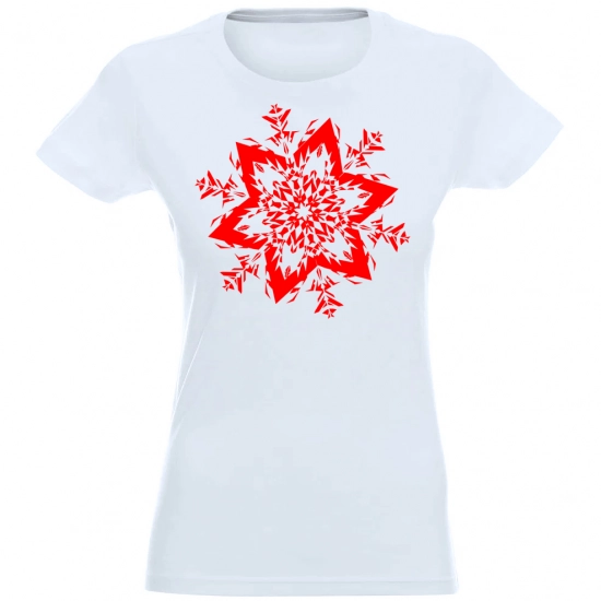 T-SHIRT KOSZULKA DAMSKA ŚWIĄTECZNA ŚNIEŻYNKA -