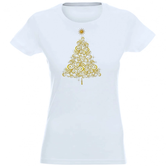 T-SHIRT KOSZULKA DAMSKA ŚWIĄTECZNA CHOINKA -