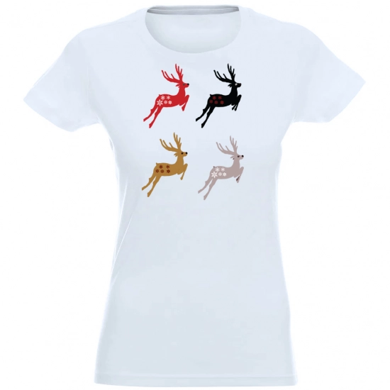 T-SHIRT KOSZULKA DAMSKA ŚWIĄTECZNA RENIFER -