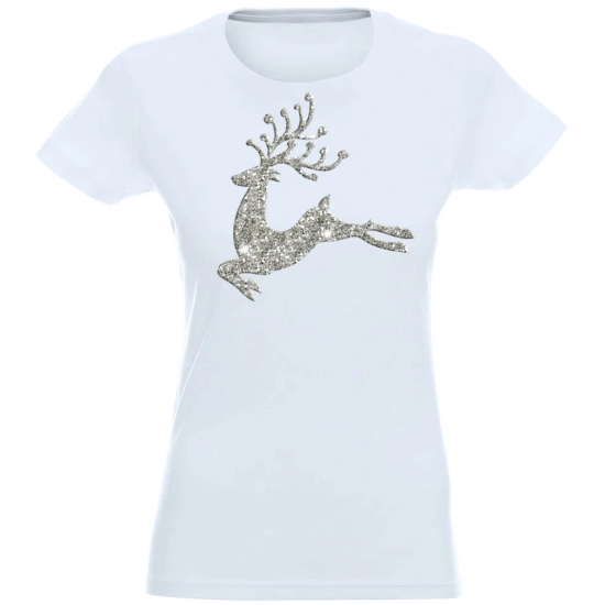 T-SHIRT KOSZULKA DAMSKA ŚWIĄTECZNA RENIFER -