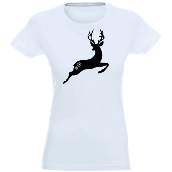 T-SHIRT KOSZULKA DAMSKA ŚWIĄTECZNA RENIFER -