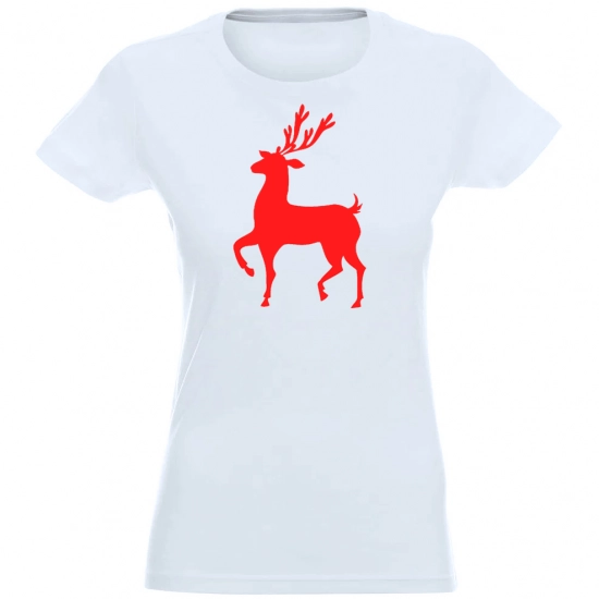 T-SHIRT KOSZULKA DAMSKA ŚWIĄTECZNA RENIFER -