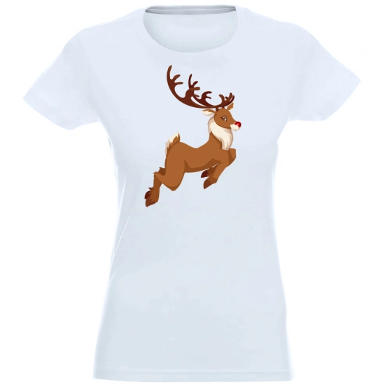T-SHIRT KOSZULKA DAMSKA ŚWIĄTECZNA RENIFER -