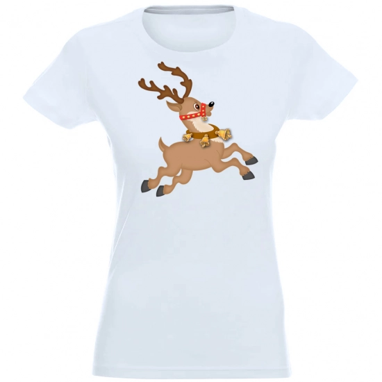 T-SHIRT KOSZULKA DAMSKA ŚWIĄTECZNA RENIFER -