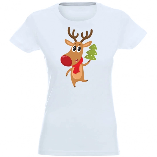 T-SHIRT KOSZULKA DAMSKA ŚWIĄTECZNA RENIFER -