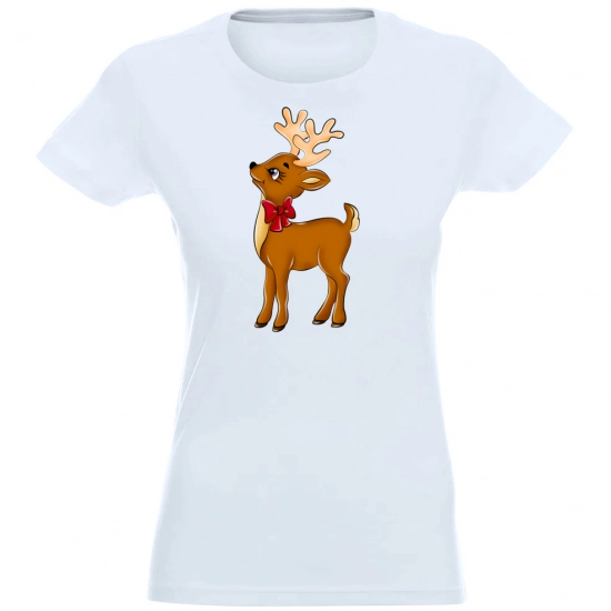 T-SHIRT KOSZULKA DAMSKA ŚWIĄTECZNA RENIFER -