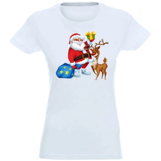 T-SHIRT KOSZULKA DAMSKA ŚWIĄTECZNA MIKOŁAJ -