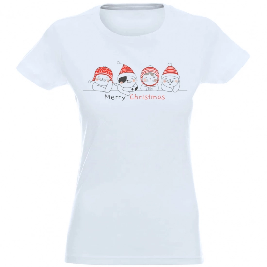 T-SHIRT KOSZULKA DAMSKA ŚWIĄTECZNA NADRUK -
