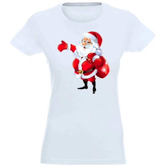T-SHIRT KOSZULKA DAMSKA ŚWIĄTECZNA MIKOŁAJ -