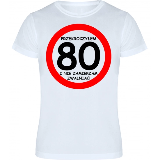 T-SHIRT KOSZULKA MĘSKA PREZENT URODZINY 80 -