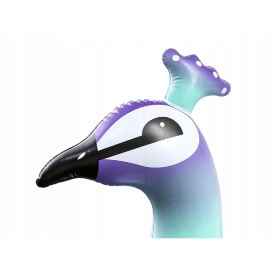 Dmuchane kółko do pływania w kształcie pawia dla dzieci na tle basenu