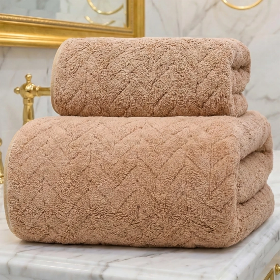 LUKSUSOWY KOMPLET RĘCZNIKÓW KĄPIELOWYCH 70x140cm + 30x75 MIKROFIBRA CHŁONNE