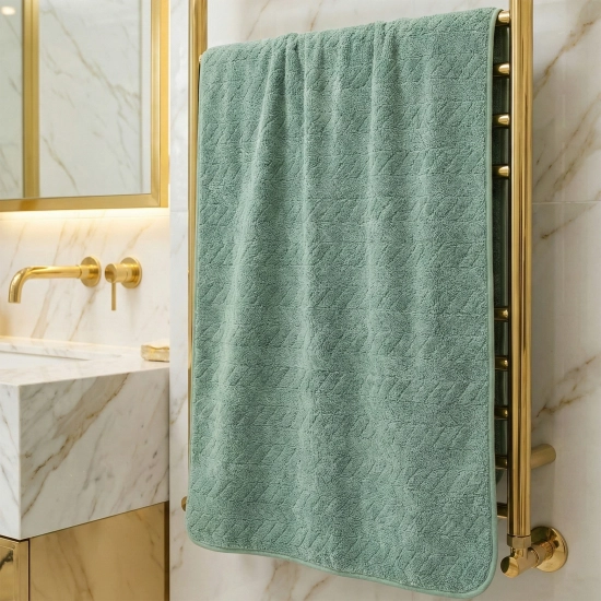 LUKSUSOWY KOMPLET RĘCZNIKÓW KĄPIELOWYCH 70x140cm + 30x75 MIKROFIBRA CHŁONNE