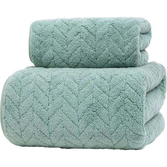 LUKSUSOWY KOMPLET RĘCZNIKÓW KĄPIELOWYCH 70x140cm + 30x75 MIKROFIBRA CHŁONNE