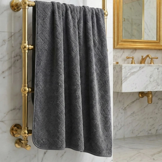 LUKSUSOWY KOMPLET RĘCZNIKÓW KĄPIELOWYCH 70x140cm + 30x75 MIKROFIBRA CHŁONNE