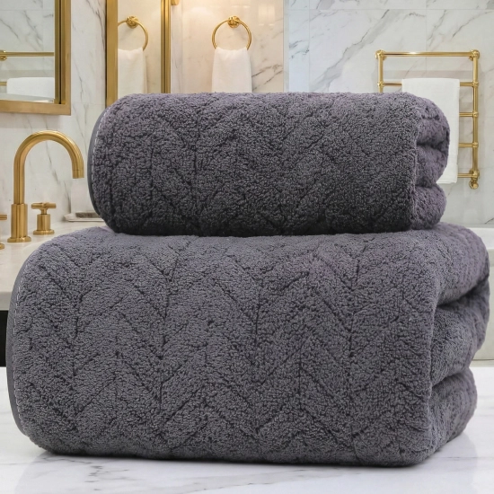 LUKSUSOWY KOMPLET RĘCZNIKÓW KĄPIELOWYCH 70x140cm + 30x75 MIKROFIBRA CHŁONNE